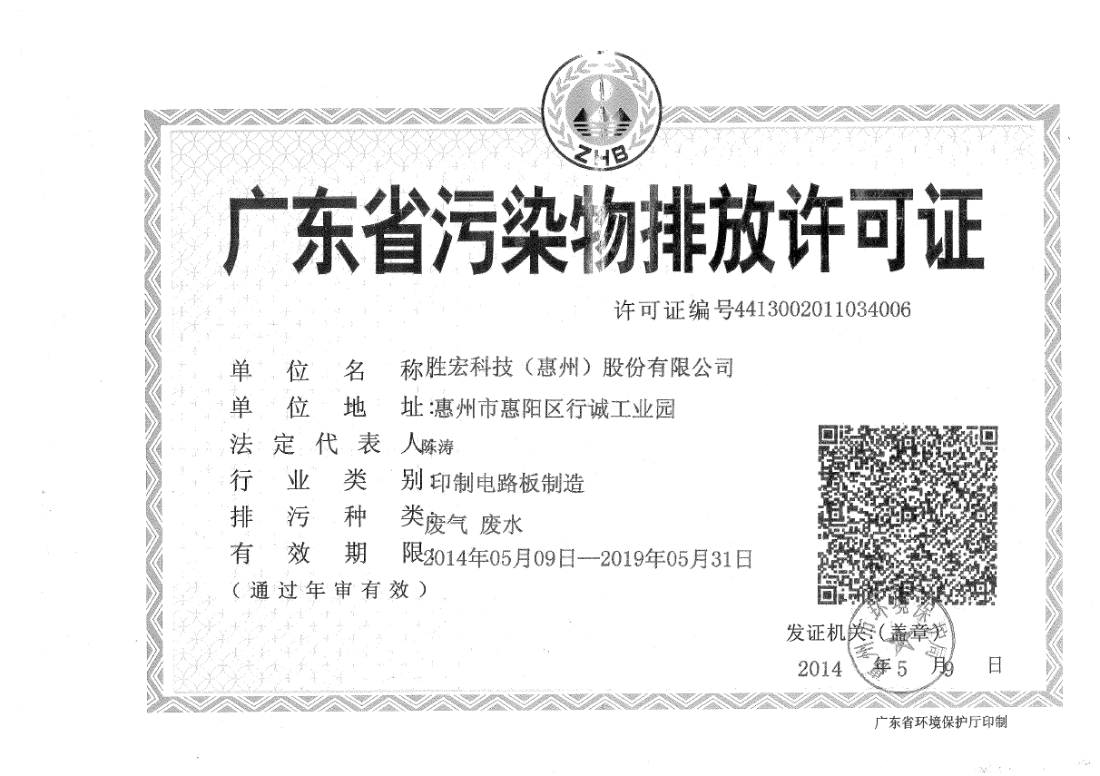 球王会(集团)智能科技股份有限公司排污许可证