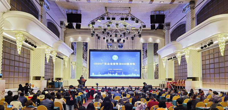 球王会科技入选2020广东企业竞争力500强