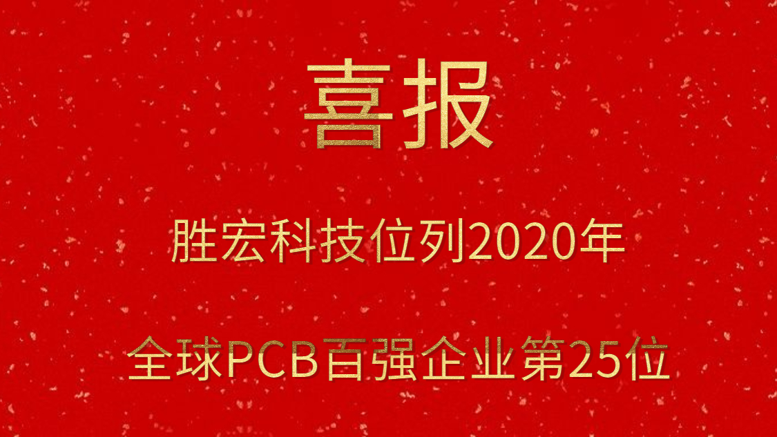 球王会科技位列2020年全球PCB百强企业第25位
